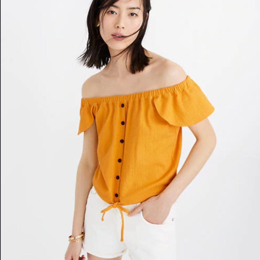 Madewell Texture & Thread Off Shoulder Top